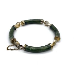 Chinese Longevity Nephrite Jade Bracelet